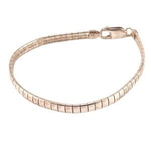 Sterling Silver Italian Snake Chain Bracelet 7.5"